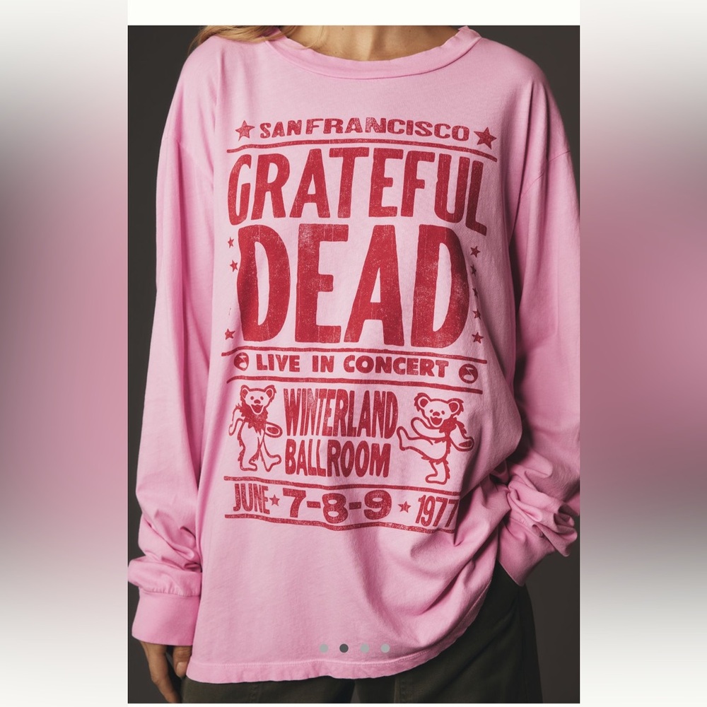 NWOT Letluv Grateful Dead concert graphic tee from Anthropologie